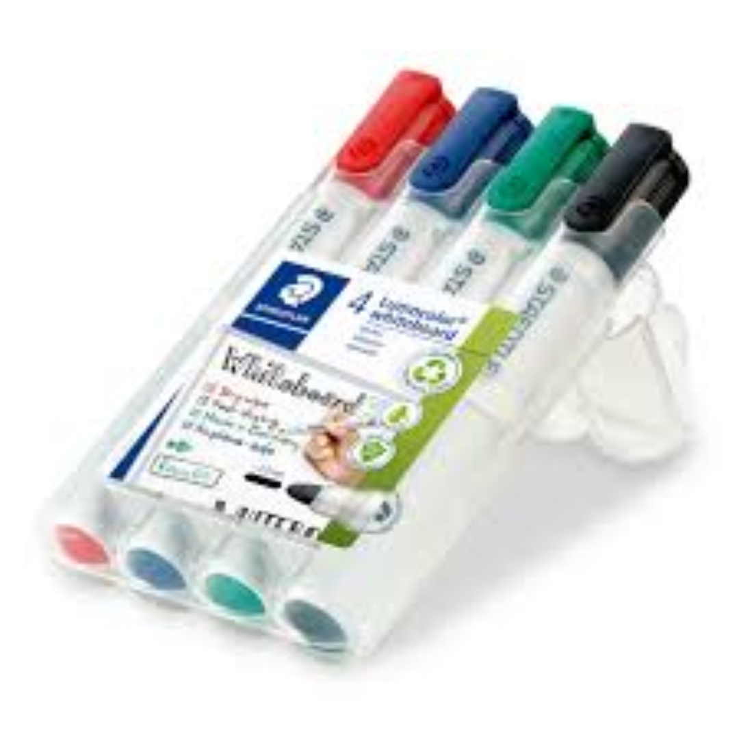 Staedtler Lumocolor Whiteboard marker Bullet Tip set=4pcs ST-351-WP4